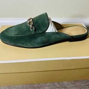 Brand new Michael Kors Tiffanie flat mule in Amazon green color size 8.5